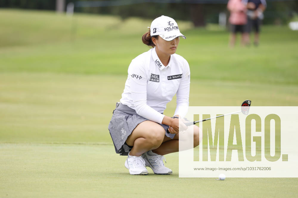 SYLVANIA, OH - JULY 13: LPGA, Golf Damen golfer Jin Young Ko putts on the 9th hole during the first round of the Dana Open on July 13, 2023, at Highland Meadows Golf Club in Sylvania, Ohio. (Photo by Brian Spurlock Icon Sportswire) GOLF: JUL 13 LPGA Dana Open Icon230713130