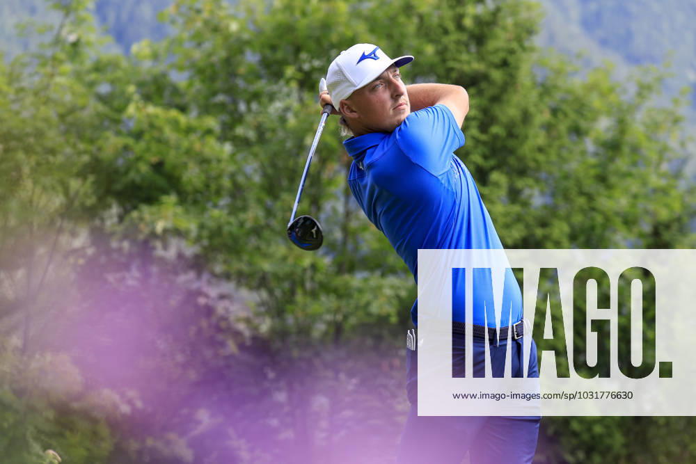 GOLF - EURAM Bank Open 2023 RAMSAU,AUSTRIA,14.JUL.23 - GOLF - Challenge Tour, EURAM Bank Open 2023, GC Adamstal. Image shows Giles Evans (ENG). GEPAxpictures Buehner