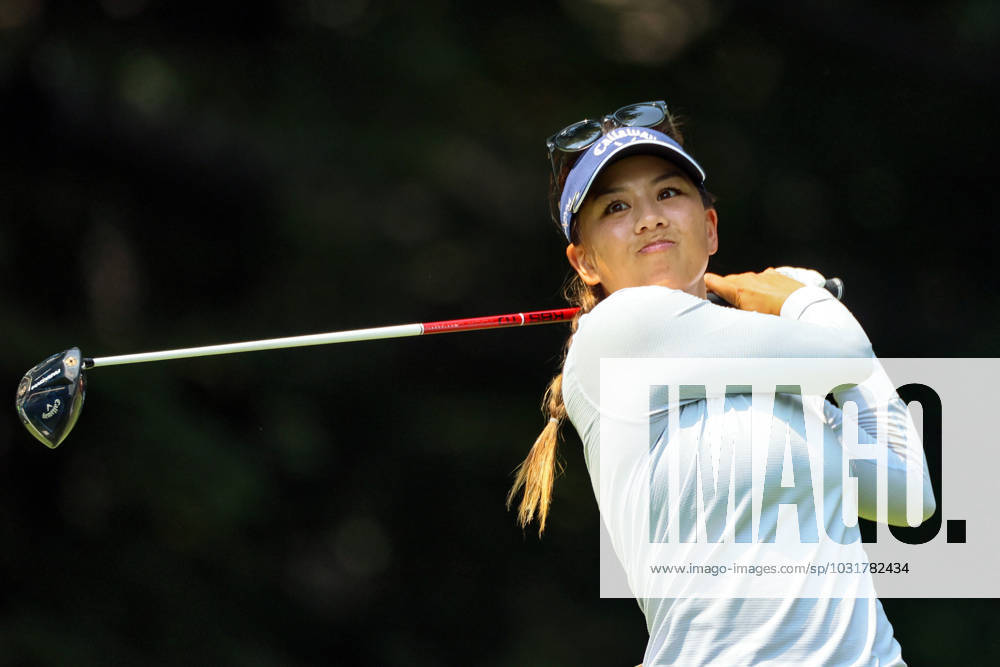 DANA Open Brianna Do of Lakewood, California hits from the 12th tee during the second round of the Dana Open golf tournament at Highland Meadows Golf Club in Sylvania, Ohio USA, on Friday, July 14, 2023. Sylvania Ohio United States
