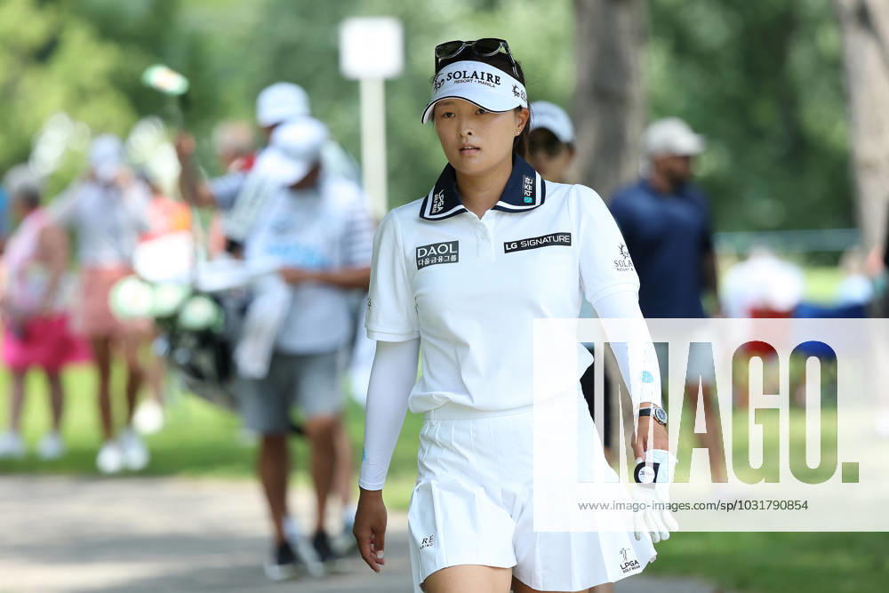 Dana Open Yin Young Ko of Republic of Korea walks toward the second hole during Day Two of the Dana Open at Highland Meadows Golf Club in Sylvania, Ohio USA, on Friday, July 14, 2023. Sylvania Ohio United States