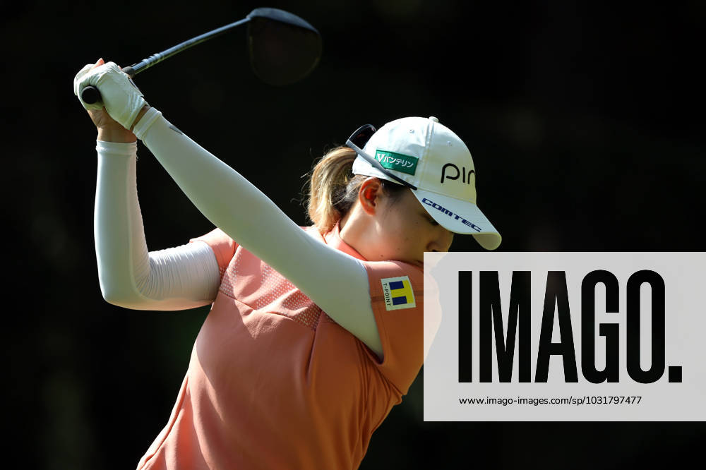 Dana Open Hinako Shibuno of Japan tees off on the 11th hole during Day Two of the Dana Open at Highland Meadows Golf Club in Sylvania, Ohio USA, on Friday, July 14, 2023. Sylvania Ohio United States