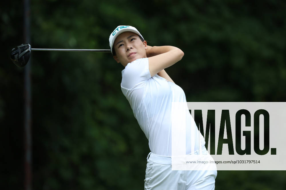 Dana Open Yu-Sang Hou of Chinese Taipei tees off on the 11th hole during Day Two of the Dana Open at Highland Meadows Golf Club in Sylvania, Ohio USA, on Friday, July 14, 2023. Sylvania Ohio United States