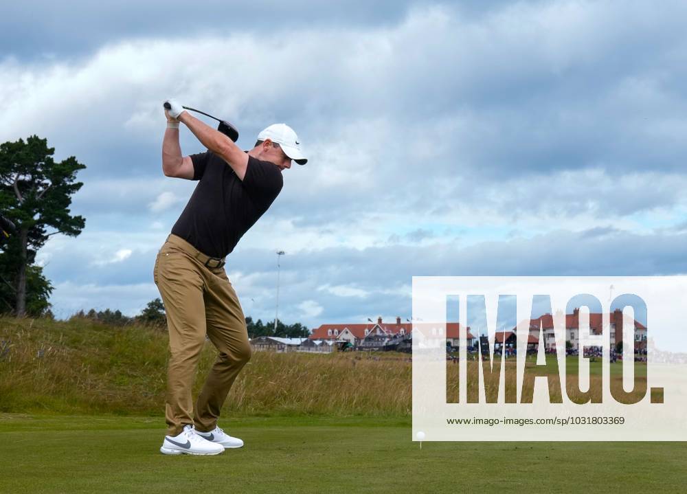 Mandatory Credit: Photo by Stuart Wallace Shutterstock (14003897d) Rory McIlroy (NIR) plays his tee shot at the 2nd hole during the 3rd round. Genesis Scottish Open, Day Three, Golf, The Renaissance Club, North Berwick, UK - 15 Jul 2023 Genesis Scottish Open, Day Three, Golf, The Renaissance Club, North Berwick, UK - 15 Jul 2023