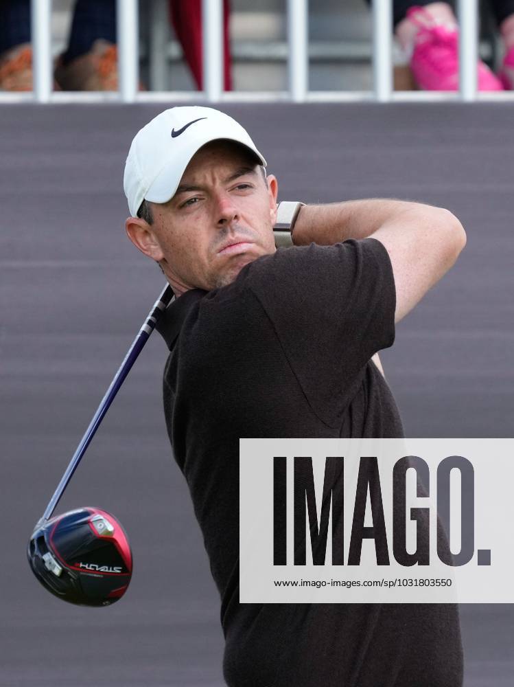 Mandatory Credit: Photo by Stuart Wallace Shutterstock (14003897n) Rory McIlroy (NIR) plays his tee shot at the 1st hole during the 3rd round. Genesis Scottish Open, Day Three, Golf, The Renaissance Club, North Berwick, UK - 15 Jul 2023 Genesis Scottish Open, Day Three, Golf, The Renaissance Club, North Berwick, UK - 15 Jul 2023