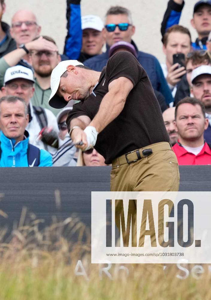 Mandatory Credit: Photo by Stuart Wallace Shutterstock (14003897r) Rory McIlroy (NIR) plays his tee shot at the 3rd hole during the 3rd round. Genesis Scottish Open, Day Three, Golf, The Renaissance Club, North Berwick, UK - 15 Jul 2023 Genesis Scottish Open, Day Three, Golf, The Renaissance Club, North Berwick, UK - 15 Jul 2023