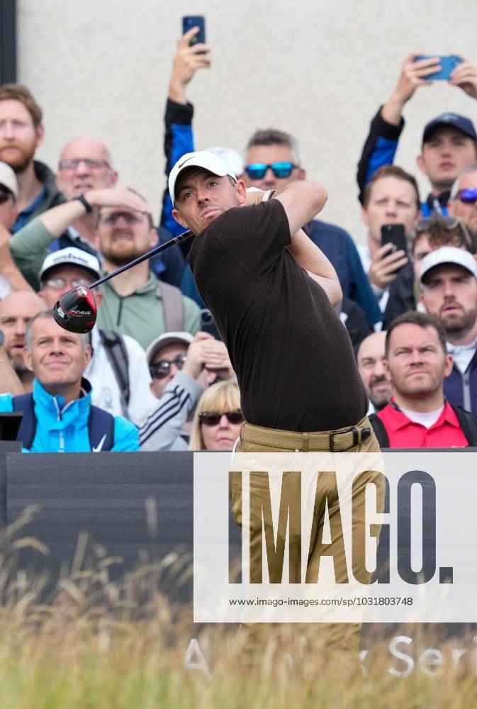 Mandatory Credit: Photo by Stuart Wallace Shutterstock (14003897q) Rory McIlroy (NIR) plays his tee shot at the 3rd hole during the 3rd round. Genesis Scottish Open, Day Three, Golf, The Renaissance Club, North Berwick, UK - 15 Jul 2023 Genesis Scottish Open, Day Three, Golf, The Renaissance Club, North Berwick, UK - 15 Jul 2023
