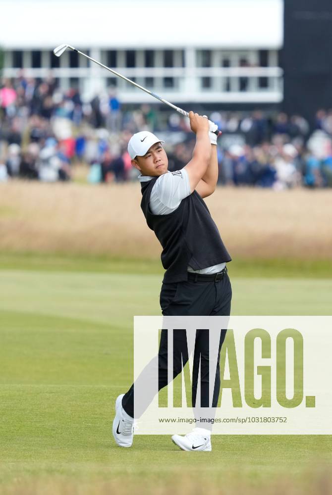 Mandatory Credit: Photo by Stuart Wallace Shutterstock (14003897u) Tom Kim (KOR) on the 1st hole during the 3rd round. Genesis Scottish Open, Day Three, Golf, The Renaissance Club, North Berwick, UK - 15 Jul 2023 Genesis Scottish Open, Day Three, Golf, The Renaissance Club, North Berwick, UK - 15 Jul 2023