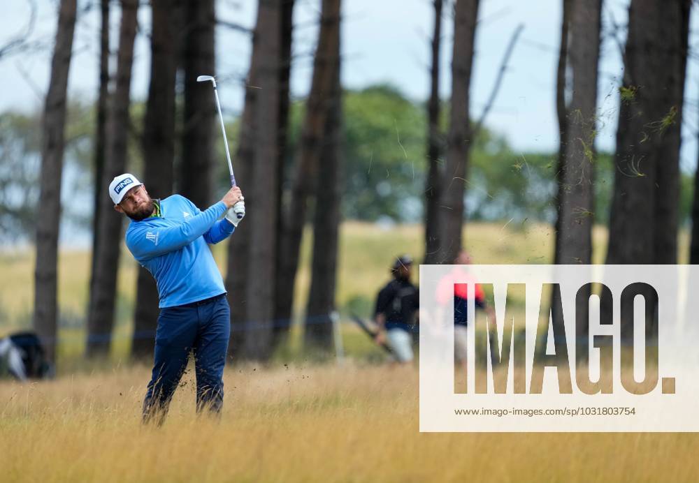 Mandatory Credit: Photo by Stuart Wallace Shutterstock (14003897w) Tyrrell Hatton (ENG) on the 1st hole during the 3rd round. Genesis Scottish Open, Day Three, Golf, The Renaissance Club, North Berwick, UK - 15 Jul 2023 Genesis Scottish Open, Day Three, Golf, The Renaissance Club, North Berwick, UK - 15 Jul 2023