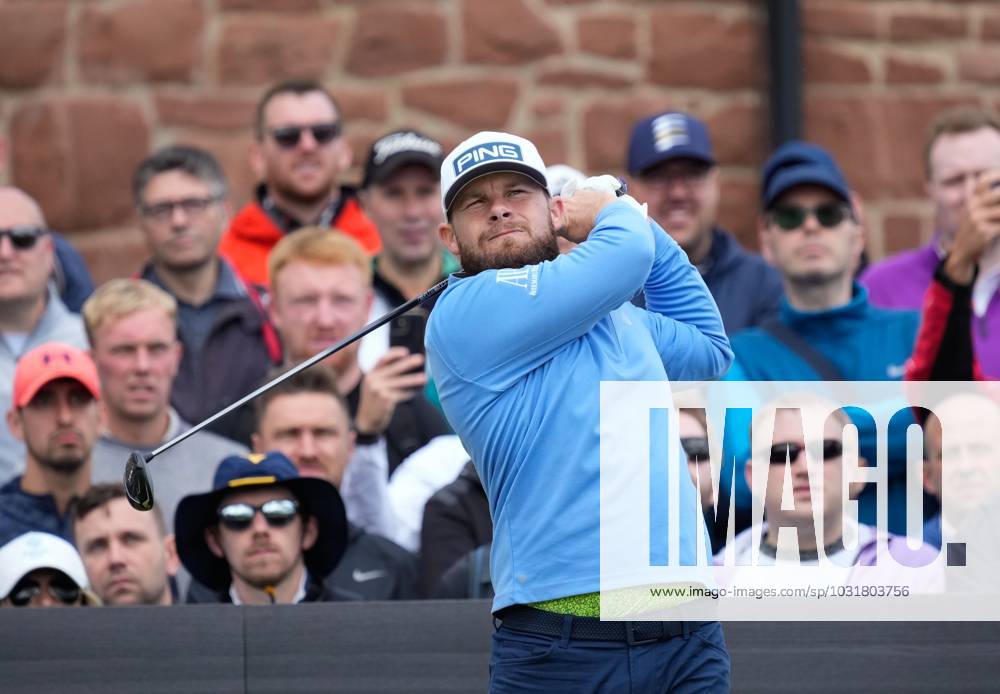 Mandatory Credit: Photo by Stuart Wallace Shutterstock (14003897x) Tyrrell Hatton (ENG) plays his tee shot on the 3rd hole during the 3rd round. Genesis Scottish Open, Day Three, Golf, The Renaissance Club, North Berwick, UK - 15 Jul 2023 Genesis Scottish Open, Day Three, Golf, The Renaissance Club, North Berwick, UK - 15 Jul 2023
