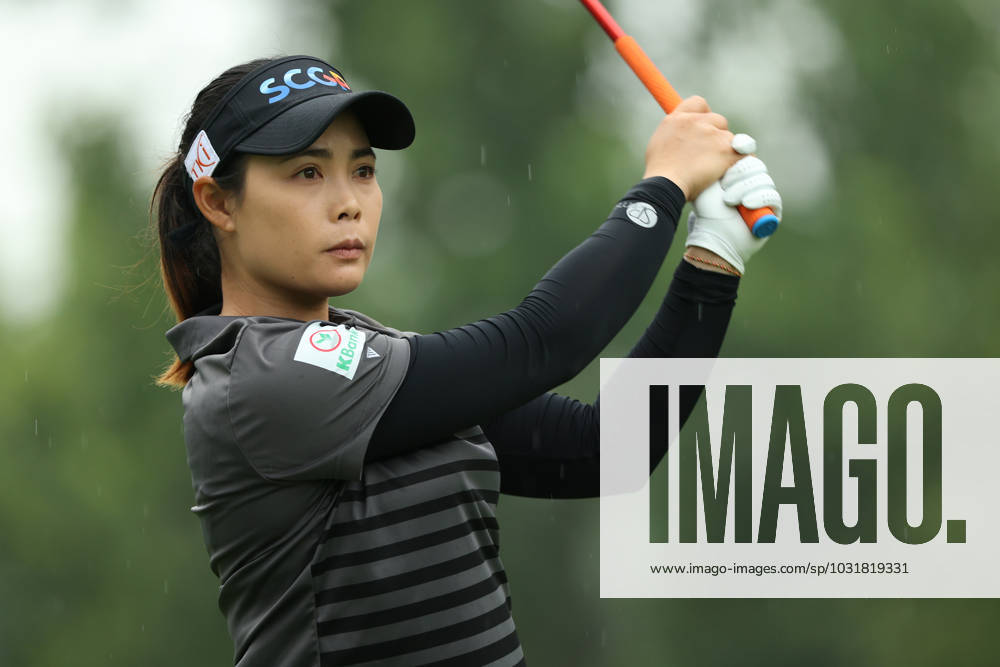 Dana Open Moriya Jutanugarn of Thailand tees off on the fifth tee during Day Three of the Dana Open at Highland Meadows Golf Club in Sylvania, Ohio USA, on Saturday, July 15, 2023. Sylvania Ohio United States