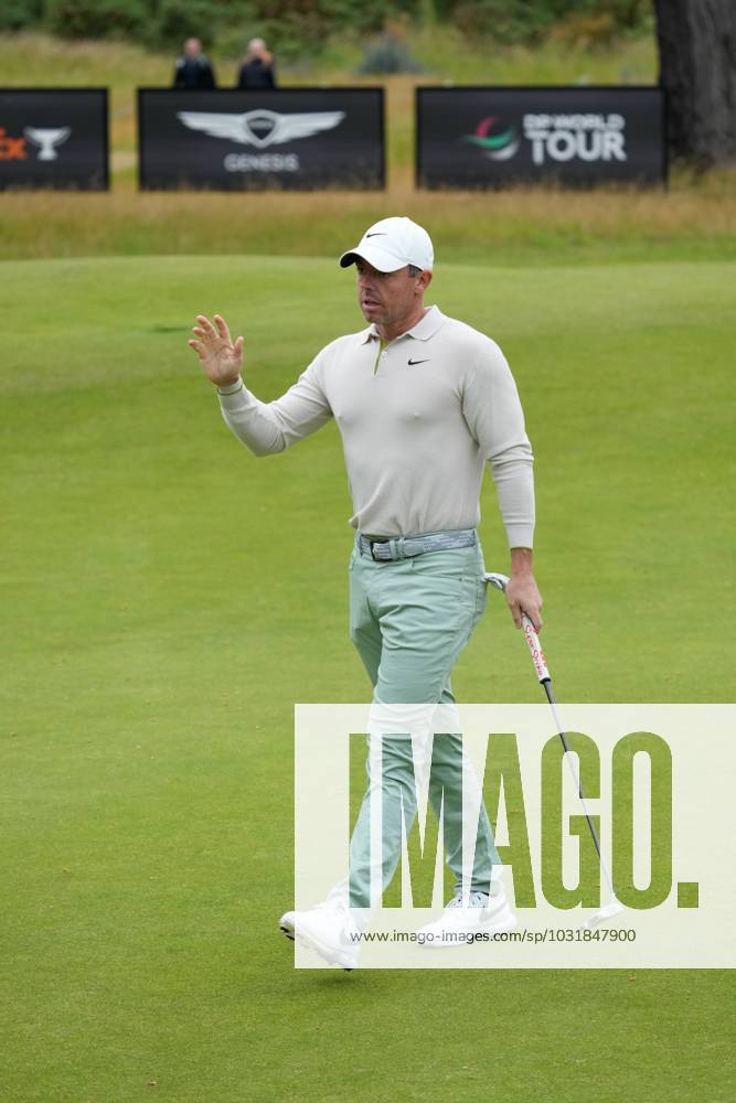 Mandatory Credit: Photo by Stuart Wallace Shutterstock (14003901s) Rory McIlroy (NIR) on the 1st green during the final round. Genesis Scottish Open, Day Four, Golf, The Renaissance Club, North Berwick, UK - 16 Jul 2023 Genesis Scottish Open, Day Four, Golf, The Renaissance Club, North Berwick, UK - 16 Jul 2023