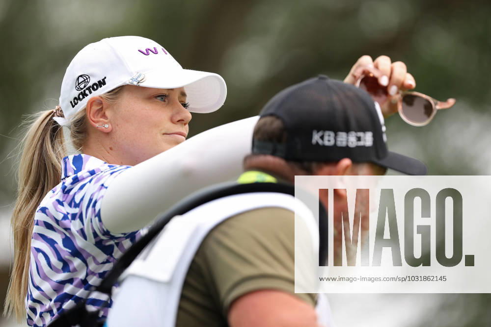 Dana Open Matilda Castren of Finland walks on the fifth hole during the final round of the Dana Open at Highland Meadows Golf Club in Sylvania, Ohio USA, on Sunday, July 16, 2023. Sylvania Ohio United States