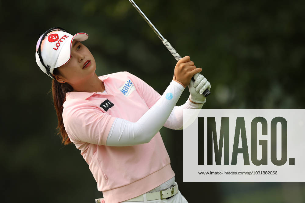 Dana Open Hye-Jin Choi of Republic of Korea tees off on the second hole during the final round of the Dana Open at Highland Meadows Golf Club in Sylvania, Ohio USA, on Sunday, July 16, 2023. Sylvania Ohio United States