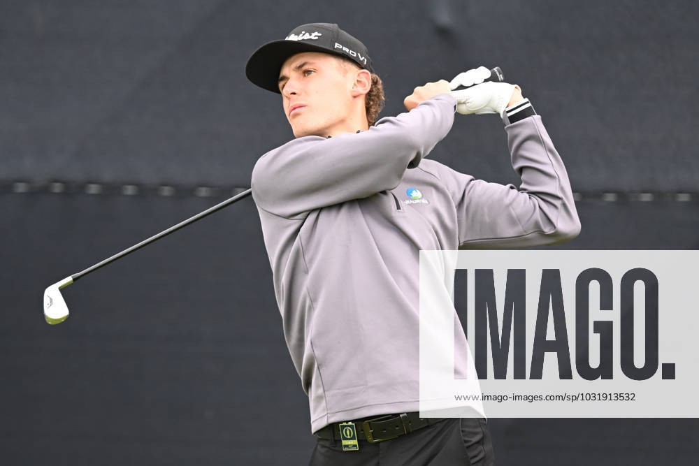 Mandatory Credit: Photo by Greig Cowie Shutterstock (14012011x) Connor McKinney on the 3rd Tee during Monday Practice The British Open Championship, Practice, Golf, Royal Liverpool Golf Club, Liverpool, UK - 17 Jul 2023 The British Open Championship, Practice, Golf, Royal Liverpool Golf Club, Liverpool, UK - 17 Jul 2023