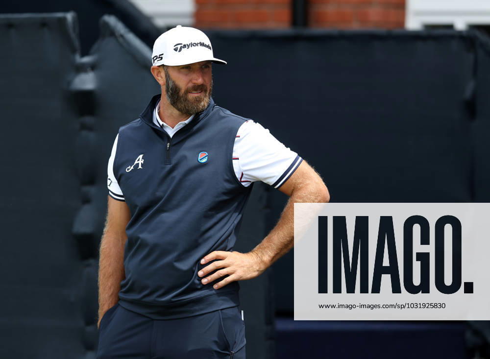 17th July 2023; Royal Liverpool Golf Club, Hoylake, Merseyside, England: The Open Championship Practice Day; Dustin Johnson (USA) on the practice putting green ActionPlus12532359 DavidxBlunsden