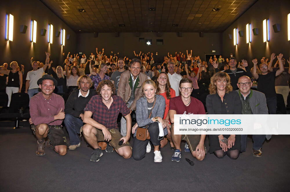 Markus Schindler, Arnd Schimkat, Julian Wittmann, Winfried Frey, Monika Gruber, Stephanie Liebl, Thomas Wittmann, Andrea Hailer and Jürgen Kirner at the preview of the feature film Ausgrissn In der Lederhosn to Las Vegas at Mathäser Filmpalast Munich, 18 08 2020 Foto:xS.xFuturexImage