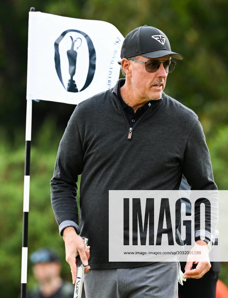 Mandatory Credit: Photo by Greig Cowie Shutterstock (14013394s) Phil Mickelson on the 4th Green The British Open Championship, Practice, Golf, Royal Liverpool Golf Club, Liverpool, UK - 19 Jul 2023 The British Open Championship, Practice, Golf, Royal Liverpool Golf Club, Liverpool, UK - 19 Jul 2023