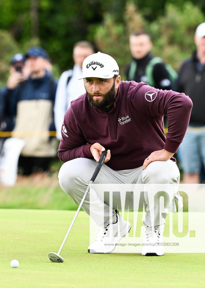 Mandatory Credit: Photo by Greig Cowie Shutterstock (14013394u) Jon Rahm on the 4th Green The British Open Championship, Practice, Golf, Royal Liverpool Golf Club, Liverpool, UK - 19 Jul 2023 The British Open Championship, Practice, Golf, Royal Liverpool Golf Club, Liverpool, UK - 19 Jul 2023