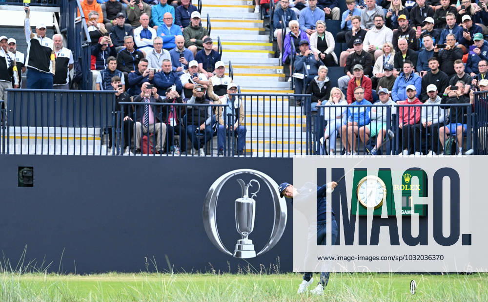 Mandatory Credit: Photo by Greig Cowie Shutterstock (14015622d) Matthew Jordan gets the 151st Open Championship underway in Group One. Rolex The British Open Championship, Day One, Golf, Royal Liverpool Golf Club, Liverpool, UK - 20 Jul 2023 The British Open Championship, Day One, Golf, Royal Liverpool Golf Club, Liverpool, UK - 20 Jul 2023