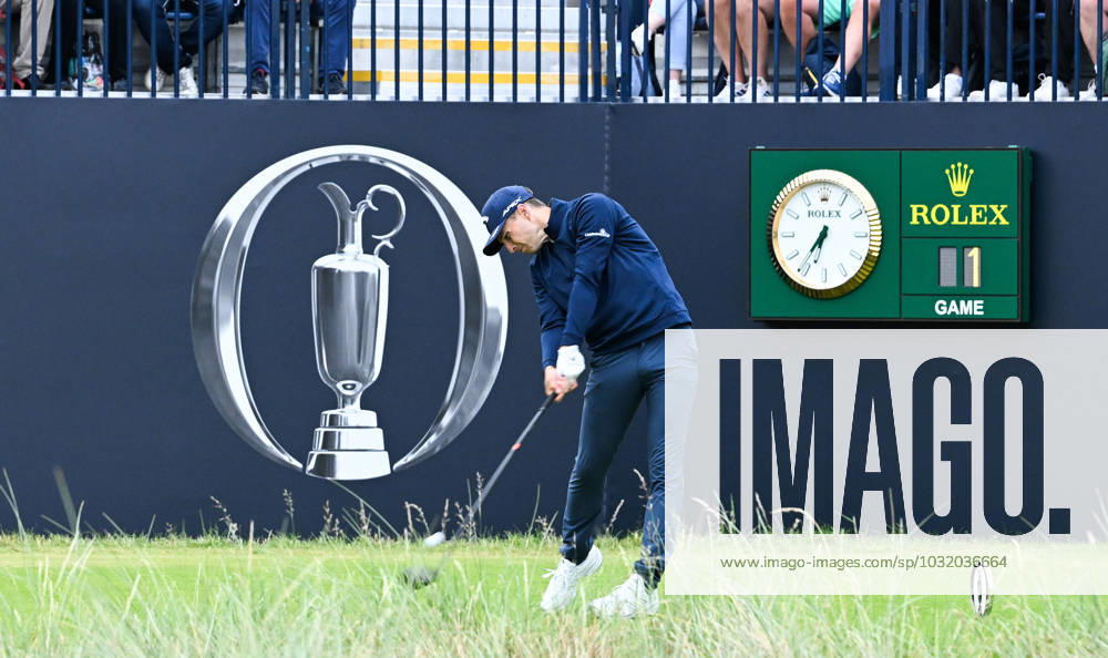 Mandatory Credit: Photo by Greig Cowie Shutterstock (14015622j) Matthew Jordan gets the 151st Open Championship underway in Group One. Rolex The British Open Championship, Day One, Golf, Royal Liverpool Golf Club, Liverpool, UK - 20 Jul 2023 The British Open Championship, Day One, Golf, Royal Liverpool Golf Club, Liverpool, UK - 20 Jul 2023