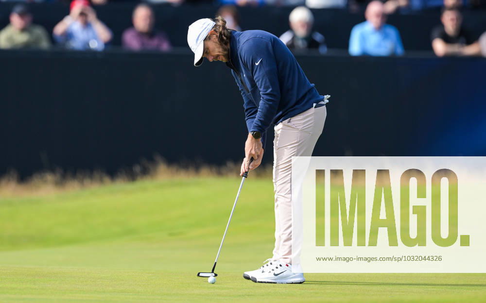 Mandatory Credit: Photo by Greig Cowie Shutterstock (14015622ac) Tommy Fleetwood on the 1st Green The British Open Championship, Day One, Golf, Royal Liverpool Golf Club, Liverpool, UK - 20 Jul 2023 The British Open Championship, Day One, Golf, Royal Liverpool Golf Club, Liverpool, UK - 20 Jul 2023