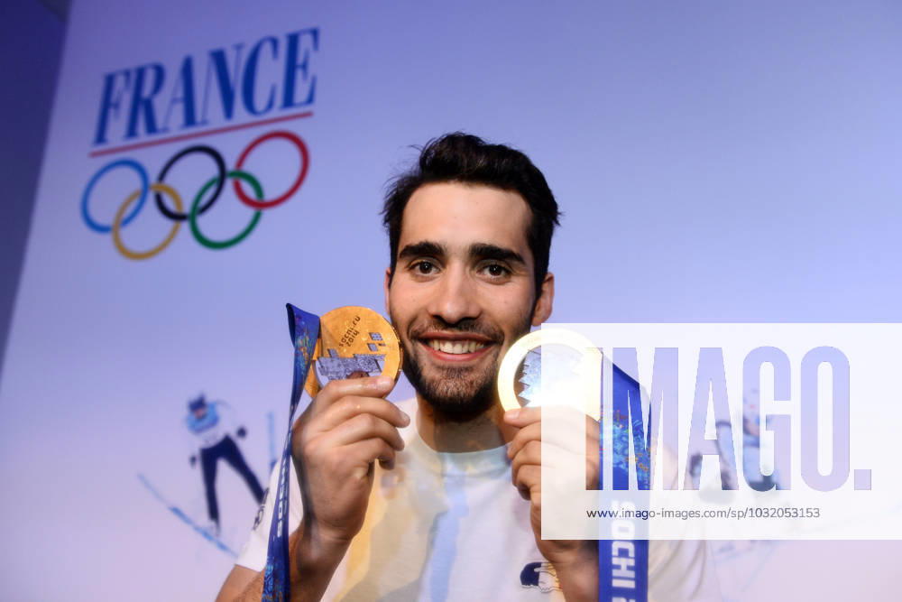 Winter Olympics - Martin Fourcade Celebrates At Club France - Sochi Gold medalist Martin Fourcade of France celebrates at Club France after he won gold in the Men s Individual 20km during the Sochi 2014 Winter Olympics on February 14, 2014 in Sochi, Russia. Photo Gouhier-Zabulon ABACAPRESS.COM Sochi Russia