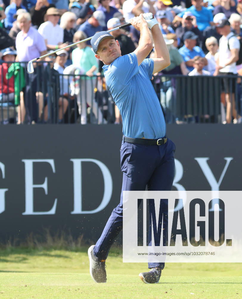 England s Justin Rose drives on the fourth tee on the first day at the 151st Open Championship at Royal Liverpool Golf Club in Hoylake, England on Thursday, July 20, 2023. LON20230720117 HUGOxPHILPOTT