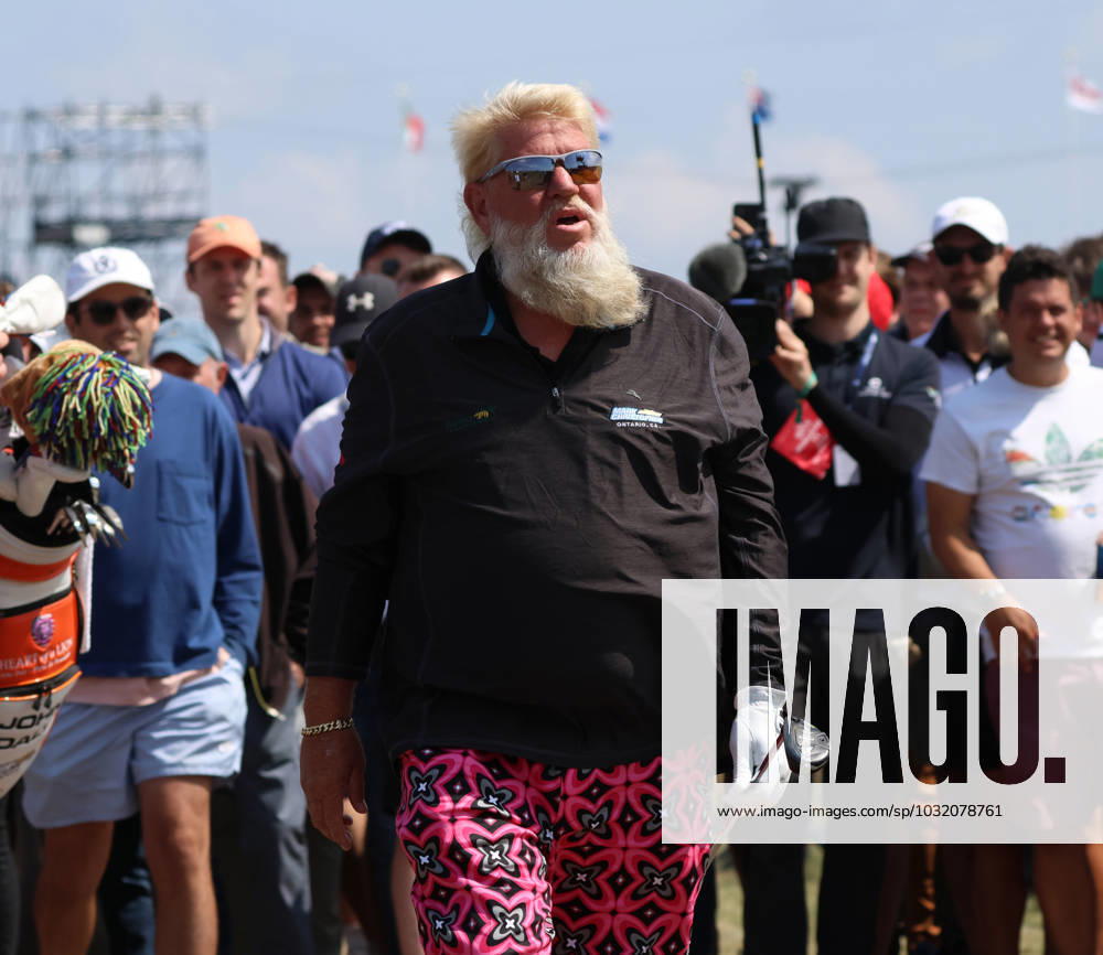 American John Daly hits out of the rough on the 1st fairway on the first day at the 151st Open Championship at Royal Liverpool Golf Club in Hoylake, England on Thursday, July 20, 2023. LON2023072056 HUGOxPHILPOTT