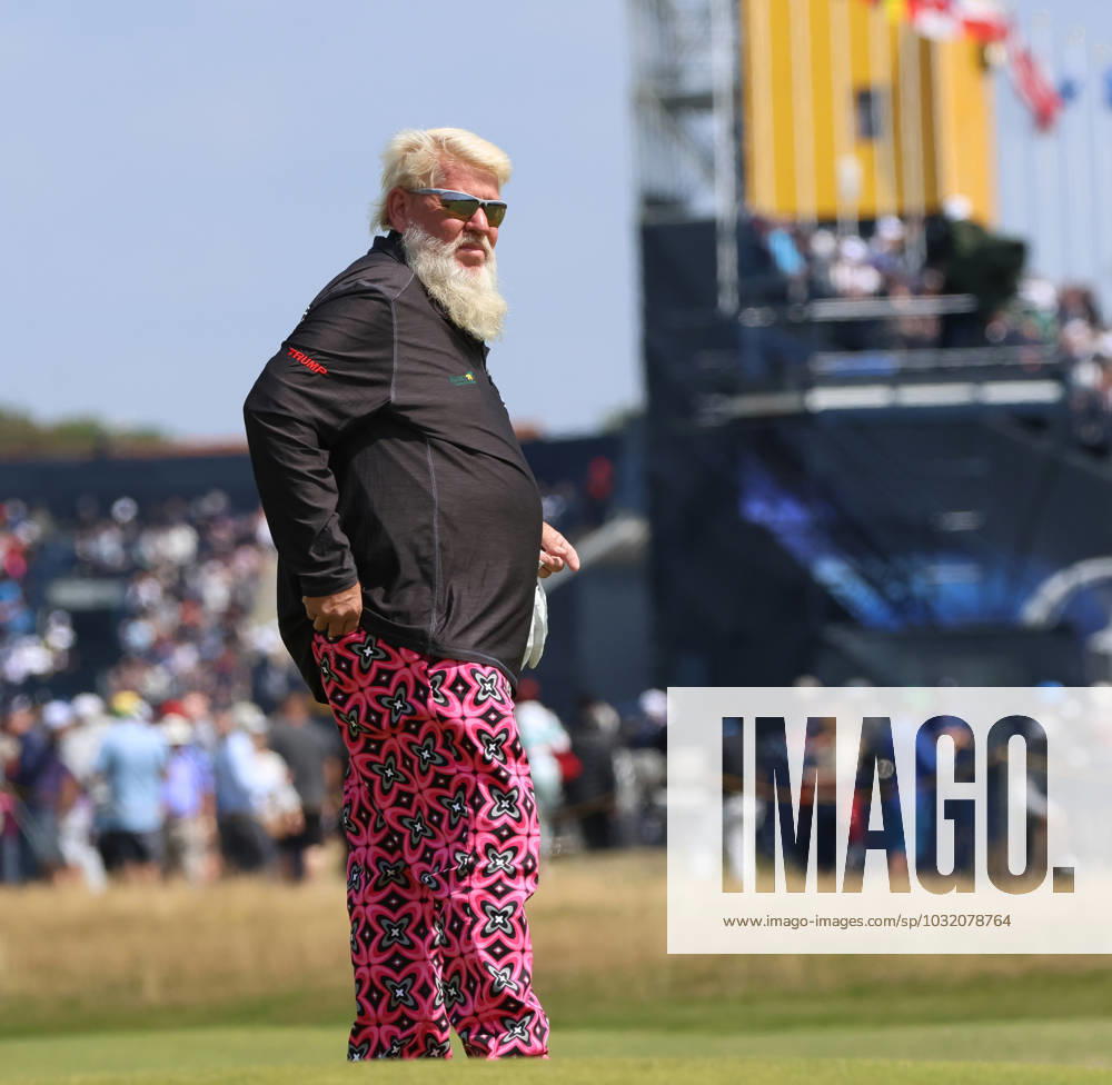 American John Daly on the 1st fairway on the first day at the 151st Open Championship at Royal Liverpool Golf Club in Hoylake, England on Thursday, July 20, 2023. LON2023072059 HUGOxPHILPOTT