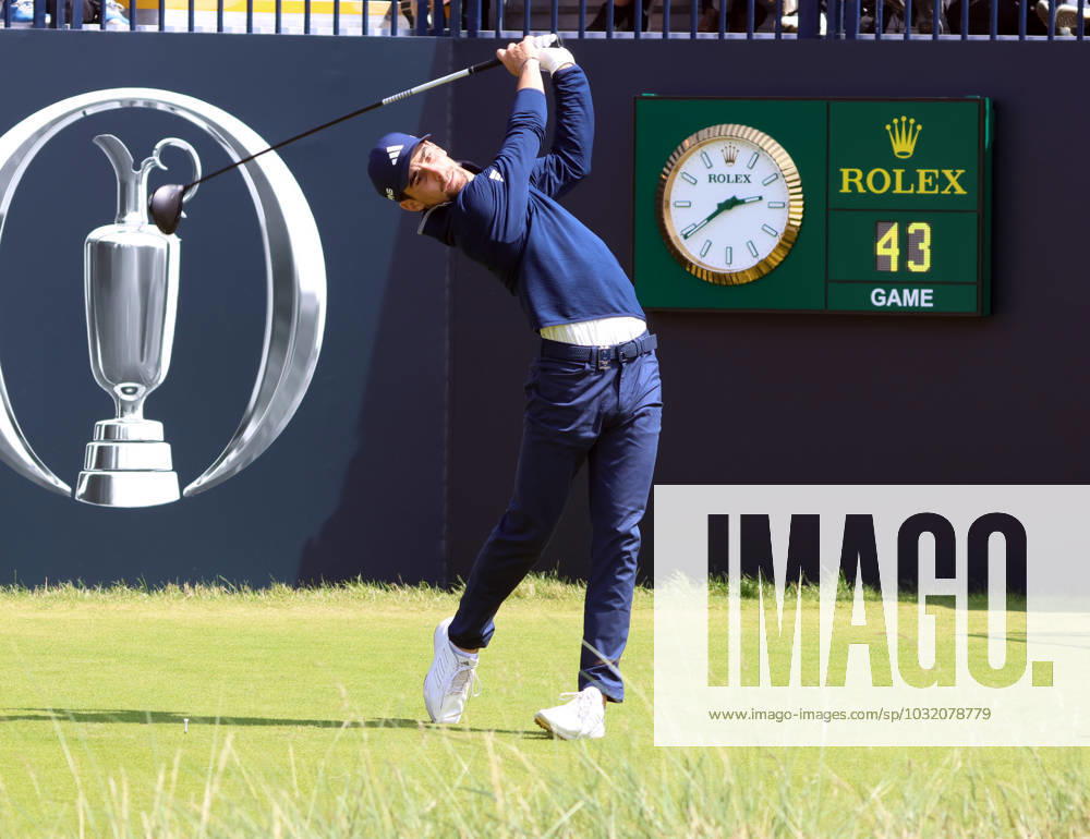 Chilean Joaquin Riemann tees off on the 1st hole on the first day at the 151st Open Championship at Royal Liverpool Golf Club in Hoylake, England on Thursday, July 20, 2023. LON2023072072 HUGOxPHILPOTT