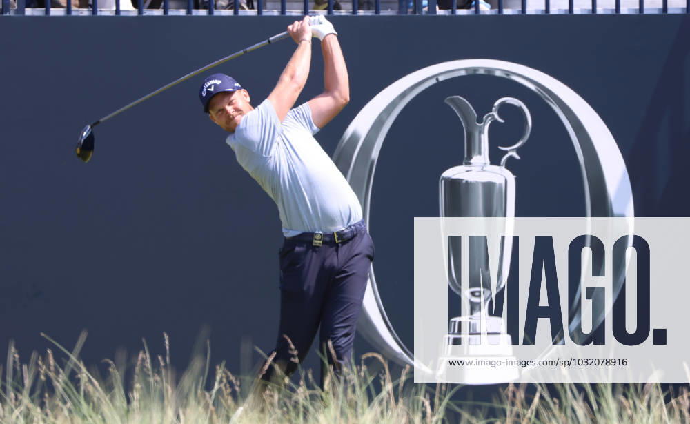 England s Danny Gillett tees off on the 1st on the first day at the 151st Open Championship at Royal Liverpool Golf Club in Hoylake, England on Thursday, July 20, 2023. LON2023072050 HUGOxPHILPOTT