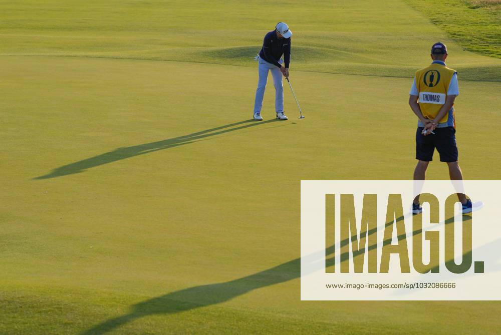 Mandatory Credit: Photo by Dave Shopland Shutterstock (14015626eu) Justin Thomas on the 18th where he scored a 9 The British Open Championship, Day One, Golf, Royal Liverpool Golf Club, Liverpool, UK - 20 Jul 2023 The British Open Championship, Day One, Golf, Royal Liverpool Golf Club, Liverpool, UK - 20 Jul 2023