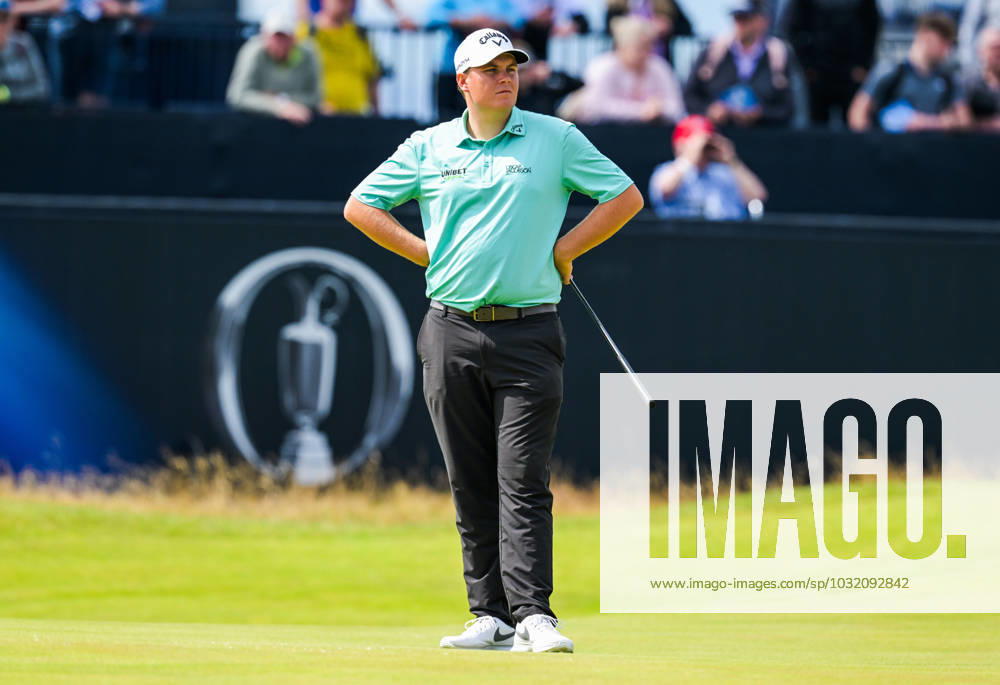 Mandatory Credit: Photo by Greig Cowie Shutterstock (14015622fq) Sami Valimaki on the 1st Green The British Open Championship, Day One, Golf, Royal Liverpool Golf Club, Liverpool, UK - 20 Jul 2023 The British Open Championship, Day One, Golf, Royal Liverpool Golf Club, Liverpool, UK - 20 Jul 2023
