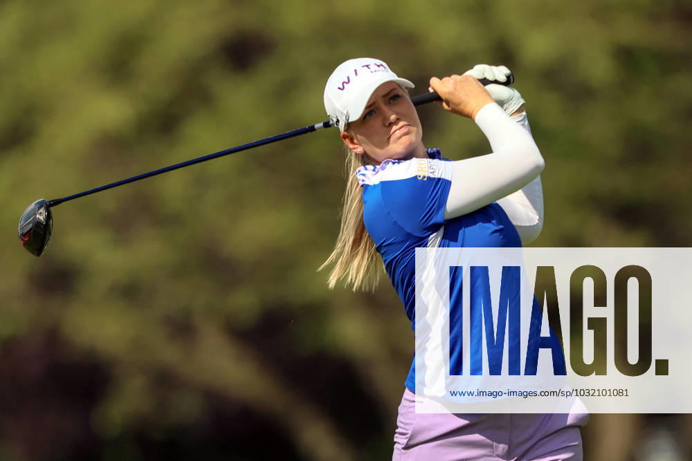 DANA Open Matilda Castren of Finland hits from the 16th tee during the second round of the Dow Great Lakes Bay Invitational golf tournament at Midland Country Club in Midland, Michigan USA, on Thursday, July 20, 2023. Midland Michigan United States