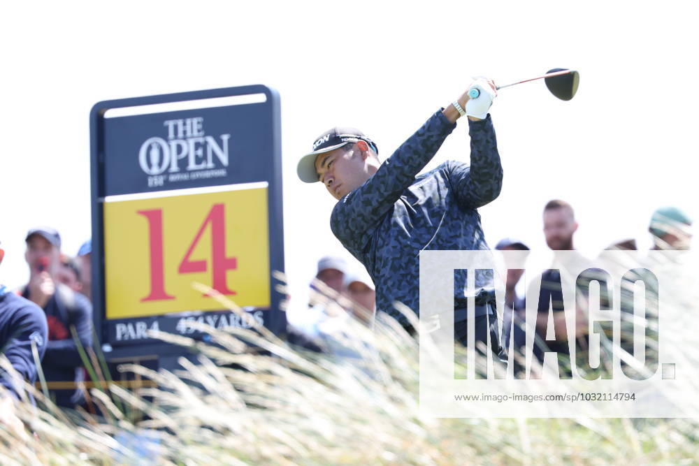 Japan s Hideki Matsuyama on the 14 hole during the day 1 of the 2023 British Open Golf Championship at the Royal Liverpool Golf Club in Wirral, England, on July 20, 2023. Noxthirdxpartyxsales (224539046)