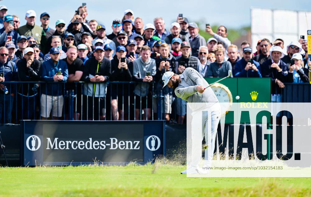 Mandatory Credit: Photo by Greig Cowie Shutterstock (14015627ap) Jon Rahm on the 6th Tee The British Open Championship, Day Two, Golf, Royal Liverpool Golf Club, Liverpool, UK - 21 Jul 2023 The British Open Championship, Day Two, Golf, Royal Liverpool Golf Club, Liverpool, UK - 21 Jul 2023