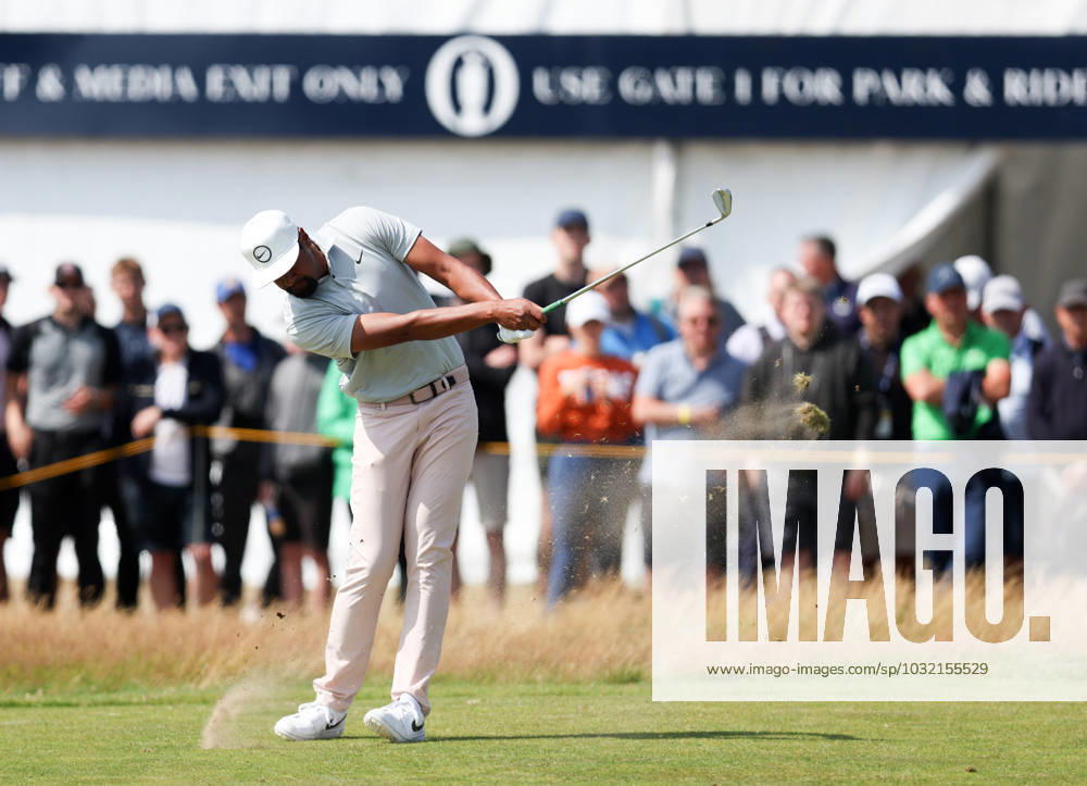 20th July 2023; Royal Liverpool Golf Club, Hoylake, Merseyside, England: The Open Championship Round 1; Tony Finau (USA) hits his approach shot to the green at the 2nd hole ActionPlus12533046 DavidxBlunsden