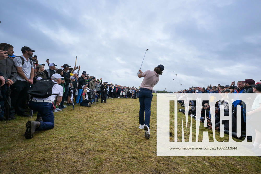 Mandatory Credit: Photo by Greig Cowie Shutterstock (14015635ch) Tommy Fleetwood plays from the rough between the crowds on the 15th fairway The British Open Championship, Day Three, Golf, Royal Liverpool Golf Club, Liverpool, UK - 22 Jul 2023 The British Open Championship, Day Three, Golf, Royal Liverpool Golf Club, Liverpool, UK - 22 Jul 2023