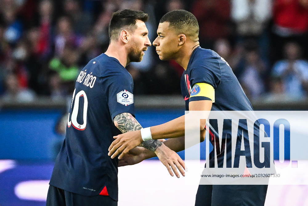 Lionel (Leo) MESSI of PSG and Kylian MBAPPE of PSG during the Ligue 1 match between Paris Saint-Germain (PSG) and Clermont Foot 63 at Parc des Princes Stadium on June 03, 2023 in Paris, France. Paris France - ZUMAm308 20230603_zsp_m308_057
