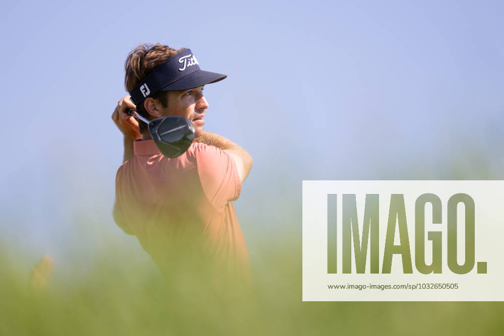 BLAINE, MN - JULY 28: Trevor Cone hits a tee shot on the fourteenth hole during the second round of the 3M Open at TPC Twin Cities on July 28, 2023 in Blaine, Minnesota. (Photo by Bailey Hillesheim Icon Sportswire) GOLF: JUL 28 PGA, Golf Herren - 3M Open Round 2 Icon2307280113
