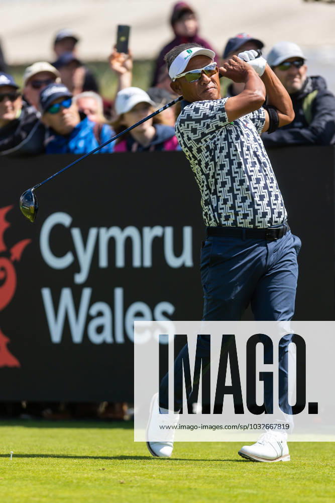 29th July 2023; Royal Porthcawl, Porthcawl, Bridgend, Wales: Senior Open Championship, Round 3; Thailand& x2019;s Thongchai JAIDEE drives off on the first tee. ActionPlus12536843 DanxMinto