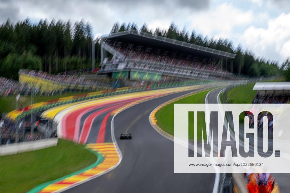 STAVELOT, BELGIUM: Lewis Hamilton, racing for the Mercedes F1 team during the 2023 Formula 1 Belgian Grand Prix at the Circuit de Spa-Francorchamps in Stavelot, Belgium