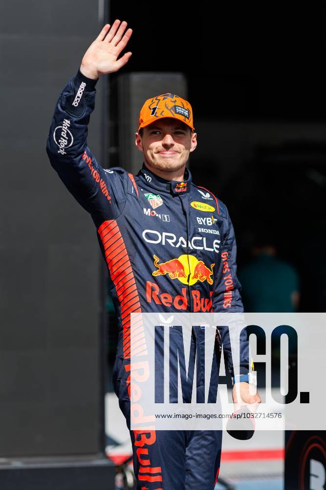 Max Verstappen Red Bull Racing waves to fans, Belgian Grand Prix, motorsports, Formula 1, 2023 season, 30 07 2023 Belgian Grand Prix, motorsports, Formula 1, 2023 season, 30 07 2023 Spa Franchorchamps.