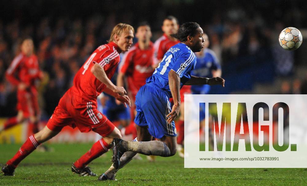 UEFA Champions League Soccer match, Semi Final, Chelsea vs Liverpool Chelsea s Didier Drogba during the UEFA Champions League Soccer match, Semi Final, Second Leg, Chelsea vs Liverpool at the Stamford Bridge in London, UK on April 30, 2008. Chelsea won 3-2. Chelsea reach his first Champions League final. Photo by Steeve McMay Cameleon ABACAPRESS.COM London -