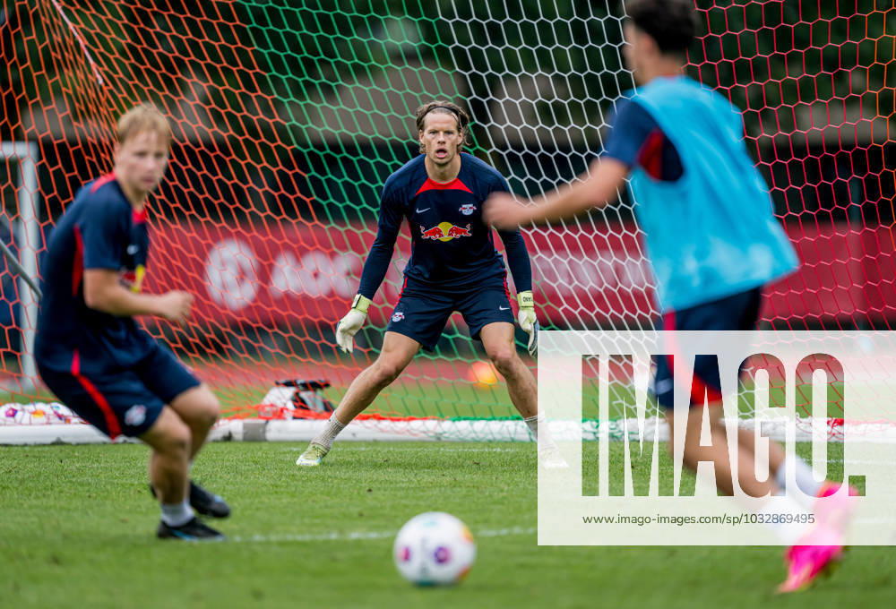 Leipzigs Oerjan Nyland at the public training RB Leipzig training camp 24 July 2023 sports field ASV Reischach, Riscone South Tyrol Italy training camp RB Leipzig public training