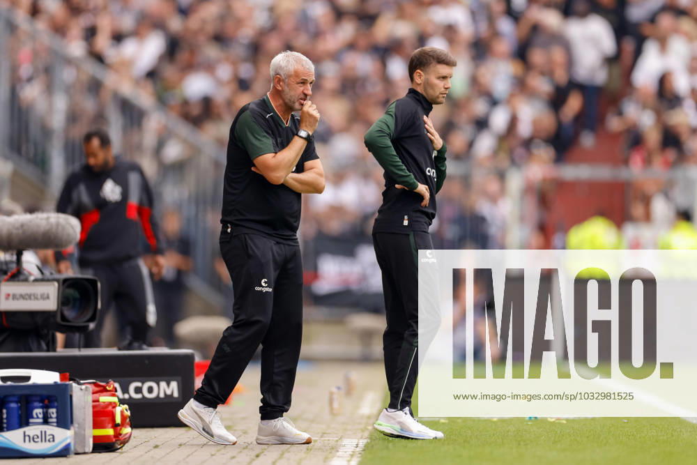 Football, 2 Bundesliga 2023 24, FC St Pauli Fortuna Düsseldorf Peter Nemeth FC St Pauli, Co Trainer , Fabian Hürzeler FC St Pauli, Trainer DFL REGULATES PROHIBIT ANY USE OF PHOTOGRAPHS AS IMAGE SEQUENCES AND OR QUASI VIDEO