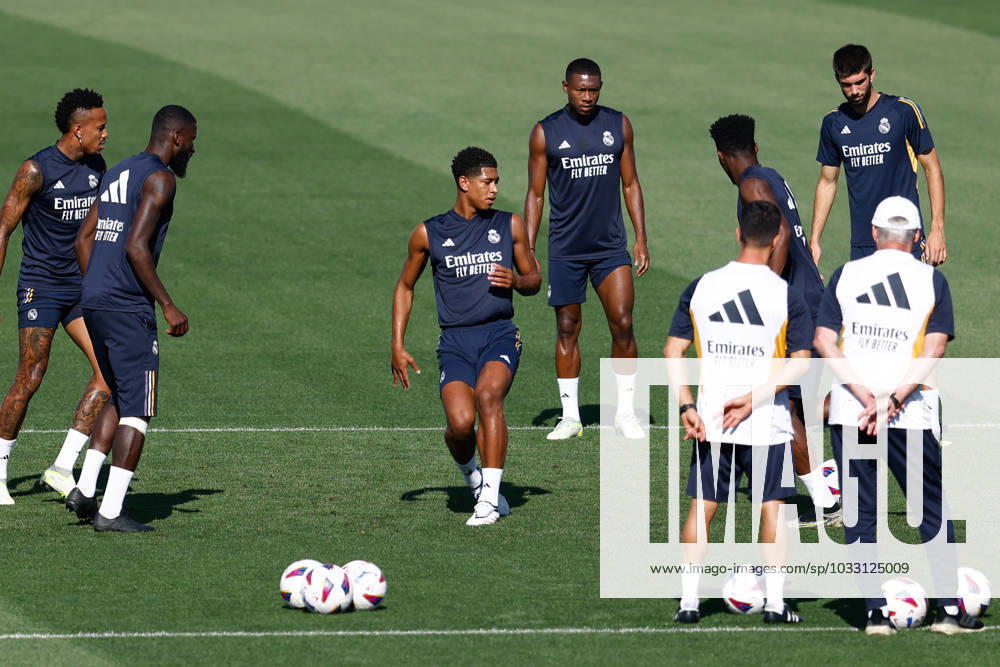 Jude Bellingham during the training day of Real Madriod prior the first match of La Liga EA Sports at Ciudad Deportiva Real Madrid on August 11, 2023, in Valdebebas, Madrid, Spain. VALDEBEBAS SPAIN - ZUMAa181 20230811_zaa_a181_017