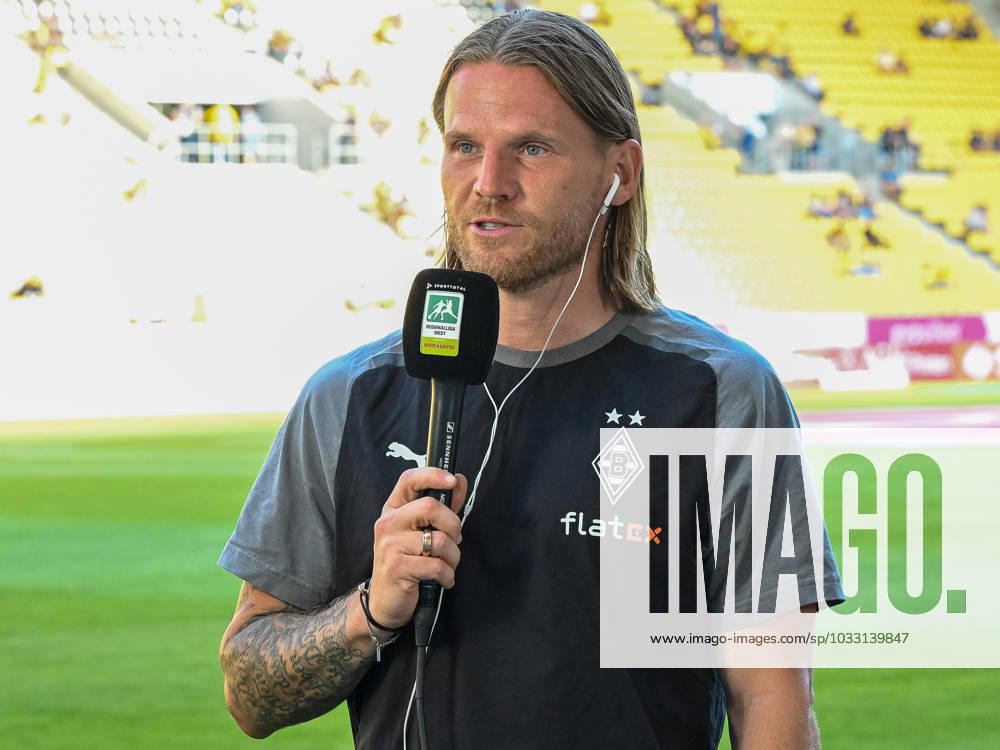 Eugen Polanski Borussia Moenchengladbach U23, coach interviewed before the match TSV Alemannia Aachen vs Borussia Moenchengladbach U23 , Football, Regionalliga West, 03 Matchday, Season 2023 2024, 11 08 2023 TSV Alemannia Aachen vs Borussia Moenchengladbach U23 , Football, Regionalliga West, 03 Matchday, Season 2023 2024, 11 08 2023 Aachen