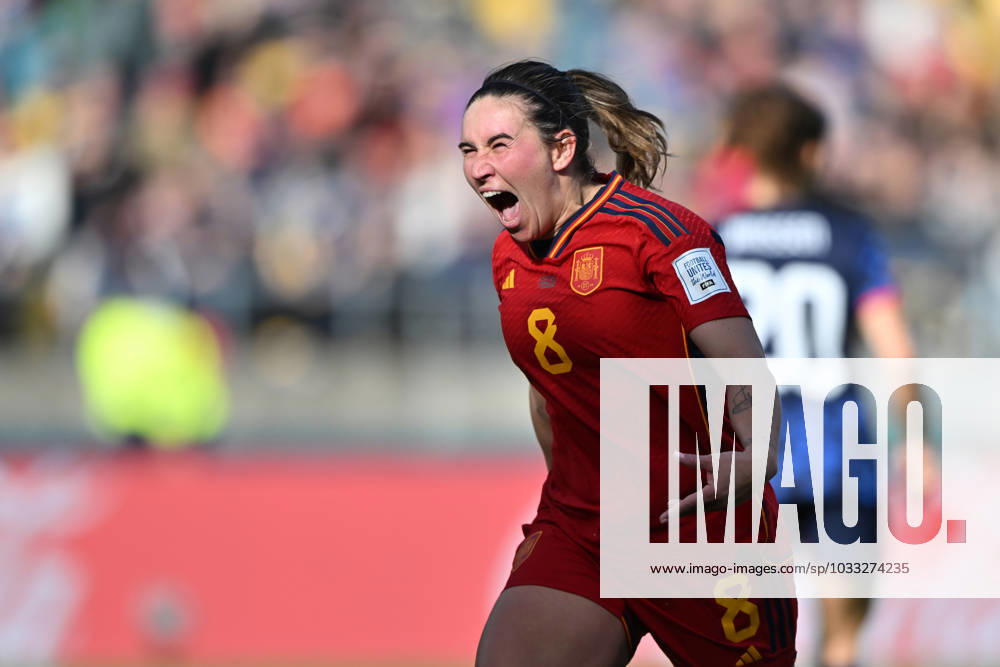 KAI SCHWOERER Mariona Caldentey of Spain celebrates scoring a goal during the FIFA Women s World Cup Quarter Final match between Spain and the Netherlands at Wellington Regional Stadium on August 11, 2023 in Wellington, New Zealand. 110823-CPL-ESPvNED-150