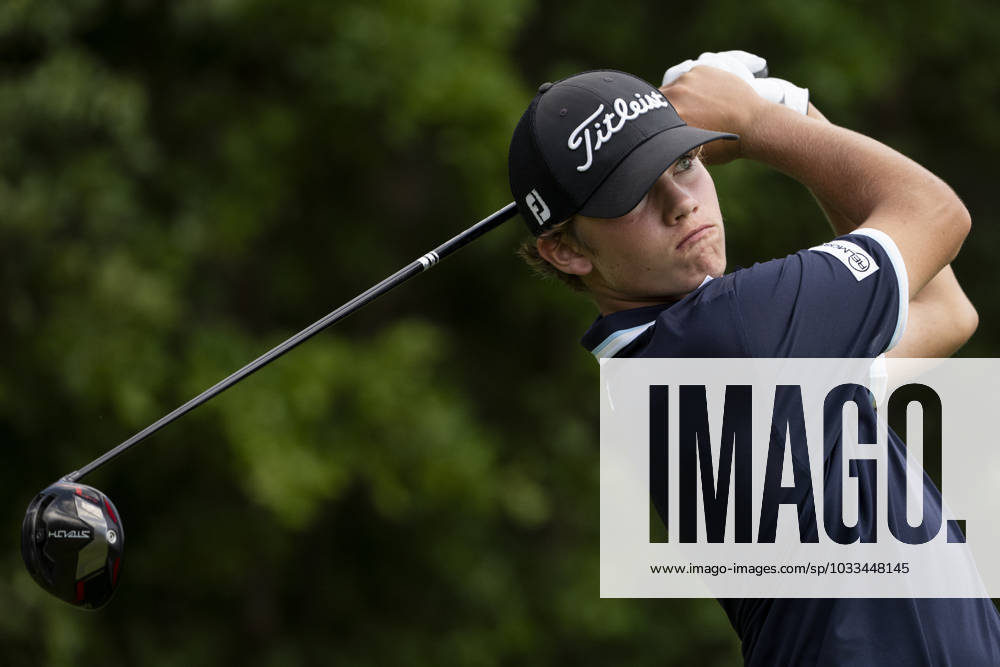 Louis Klein from Czech Republic in action during the Czech Open 2023 men s golf tournament, part of the Czech PGA, Golf Herren Tour, 1st round, on August 17, 2023, in Beroun, Czech Republic. (CTKxPhoto OndrejxDeml) CTKPhotoP2023081704441 CTKPhotoP2023081704441